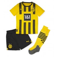 Borussia Dortmund Donyell Malen #21 Hjemmebanesæt Børn 2022-23 Kortærmet (+ Korte bukser)